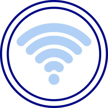 wifi sinyal vektör illüstrasyonu