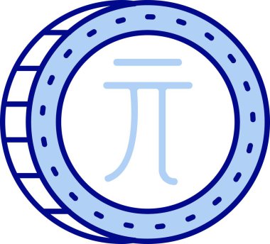 Mavi ve beyaz dairenin vektör çizimi