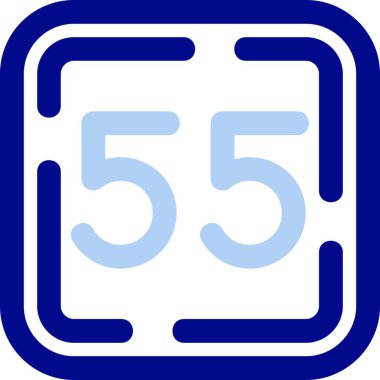 5 6 sayı simgesinin vektör illüstrasyonu