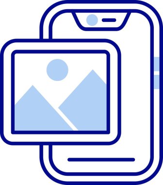 Mobil simgenin vektör illüstrasyonu