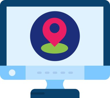 konum haritası pin simgesi - taslak biçimi