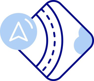 Yol simgesi, vektör illüstrasyonu