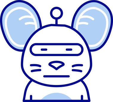 Hayvan suratlı ikon. taslak hayvan yüzü vektör rengi düz izole