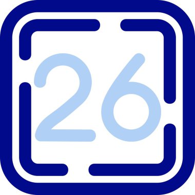 2 numara 0 simgesinin vektör illüstrasyonu