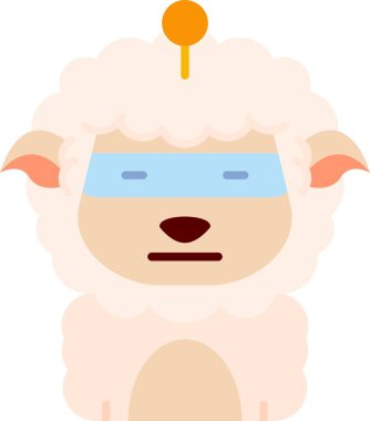 Şirin çizgi film koyunlarının vektör çizimi