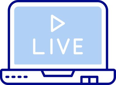canlı yayın web simgesi basit tasarım