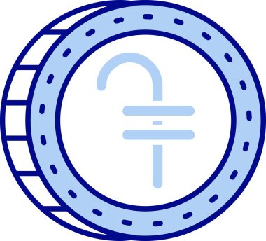 Mavi top simgesinin vektör illüstrasyonu