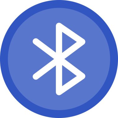 Bluetooth düz vektör simgesi
