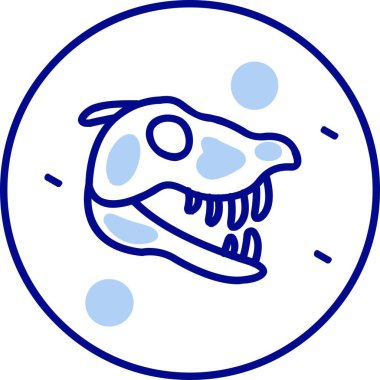 Bir dinozorun vektör illüstrasyonu