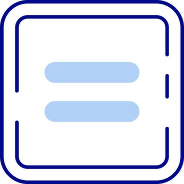 Mavi ve beyaz bir ikonun vektör illüstrasyonu