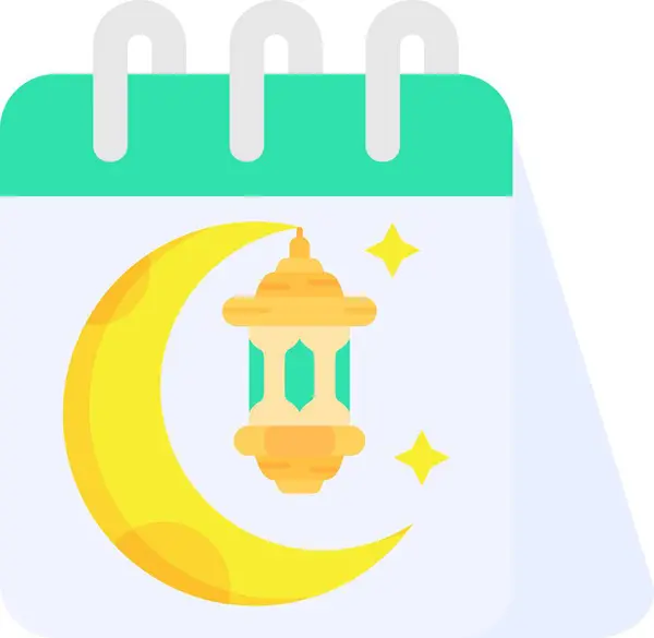 Ramazan kareem İslami simgesi düz stilde