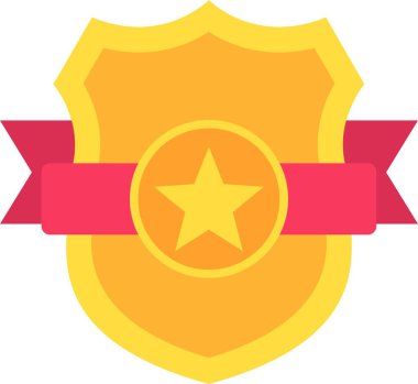 Madalya vektör düz simgesi