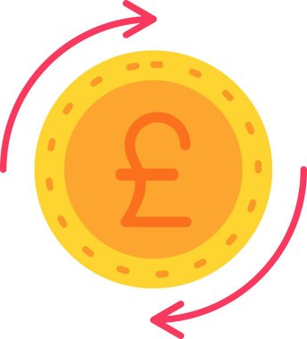 para ve finans dairesi simgesi, vektör illüstrasyonu, para sikkeleri işareti