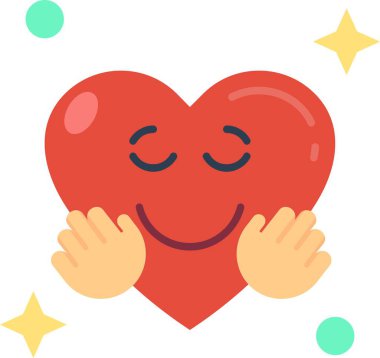 Mutlu yüzlü bir kalp.