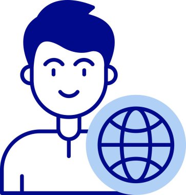 dünya simgesi, vektör illüstrasyonu