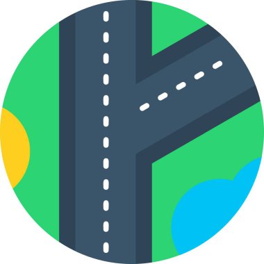vektör yol simgesi illüstrasyonu