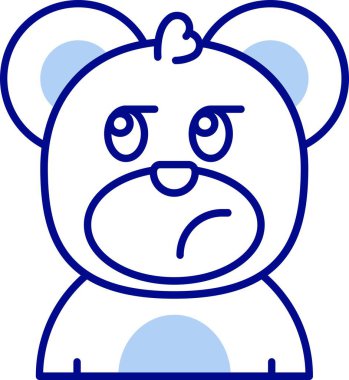 Yüzünde bir ifade olan kızgın ayı