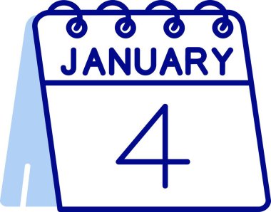 Ocak ayının yazılı olduğu takvim.