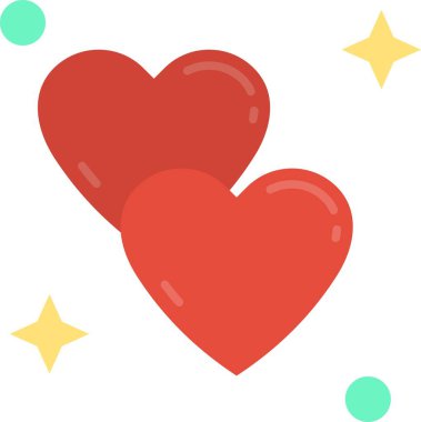 Aşk ikonlu kalp. vektör illüstrasyonu