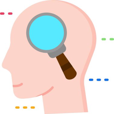 beyin arama büyüteç simgesi