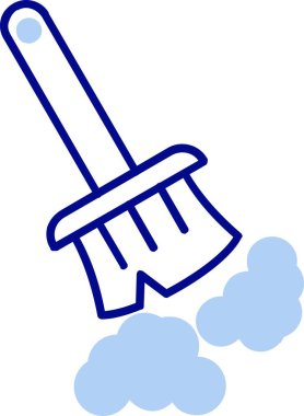 Süpürge simge vektör çizim