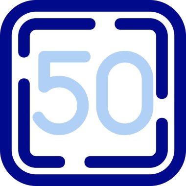 5 hız 55 hız işareti, vektör, illüstrasyon. beyaz arkaplan