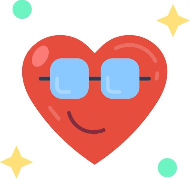 vektör gözlüğü düz simgesi