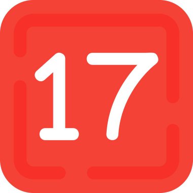 Takvim 71 simgesi, basit vektör illüstrasyonu