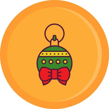 Eşsiz Noel Topu Vektör Hattı Simgesi