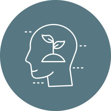 Konuşma kabarcık çizgisi vektör simgesine sahip güzel kafa