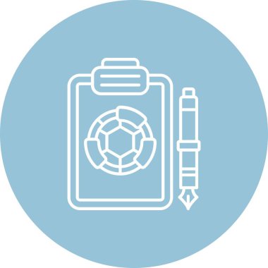 vektör futbol simgesi illüstrasyonu