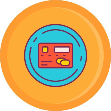 Para para ikonu vektörü. Taslak para işareti. düz renk sembolü