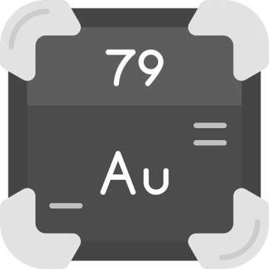 Kimyasal element düz ikon vektör çizimi