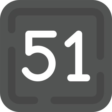 6 numaralı simge, düz biçim