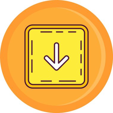 Bir ok simgesinin vektör illüstrasyonu