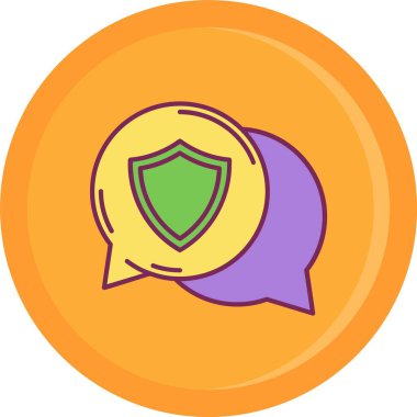 Kalkanın bir simgesinin vektör çizimi