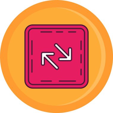 Kırmızı, mavi ve sarı okların vektör çizimi