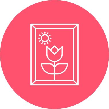 güzel bahar çiçeği vektör çizgisi simgesi