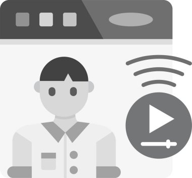 Tıbbi maskeli ve tıbbi maskeli bir adamın vektör çizimi