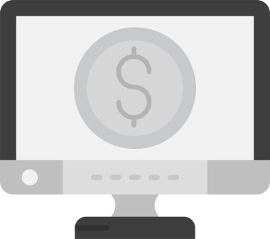 çevrimiçi ödeme vektörü simgesi