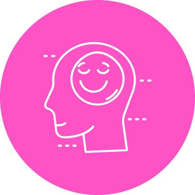 güzel baş vektör çizgisi simgesi