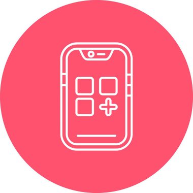 Eşsiz Telefon Vektör Satırı Simgesi