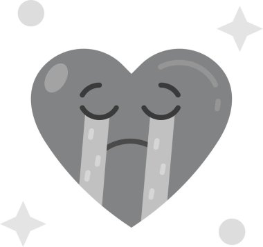 ağlayan simge, vektör illüstrasyonu