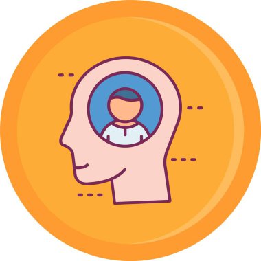 yaratıcı beyin ikonu. Beyaz üzerinde izole edilmiş beyin beyin vektör simgesi rengi