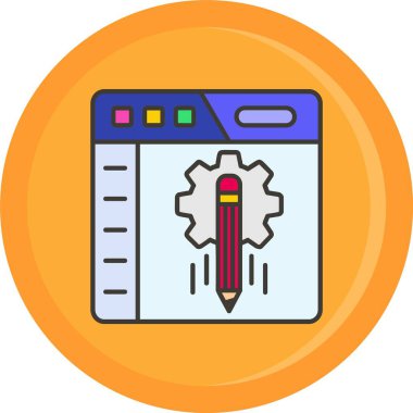 Web geliştirme simgesi. Web geliştirme tasarımı