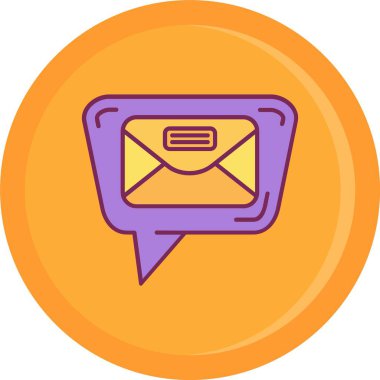 e- posta ileti simgesi. beyaz üzerinde izole edilmiş ileti iletisi vektör rengi