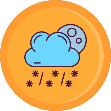 güzel bulut ikonu vektör çizimi