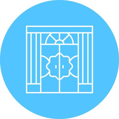 Mavi ve beyaz ev simgesinin vektör illüstrasyonu