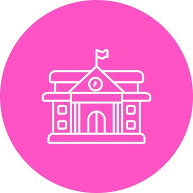 güzel ev vektör çizgisi simgesi