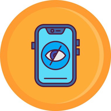 Bir cep telefonu simgesinin vektör illüstrasyonu